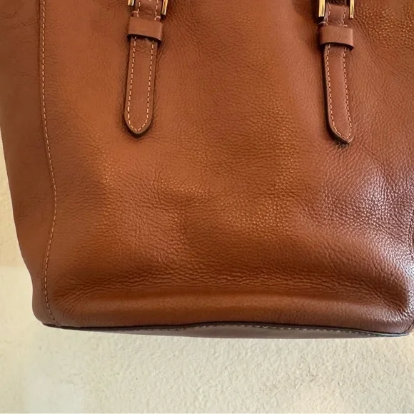 Fossil Rich Brown Leather Tote - Picture 7 of 11